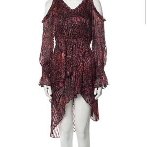 IRO Red and Black High Low Dress